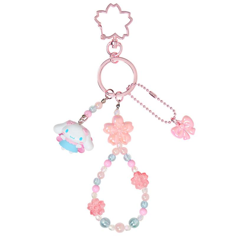 Sanrio｜Sakura Cherry Blossom Fairy Flower Bead Keychain Strap with Mascot｜10.5 x 6.6 x 2.7cm approx.