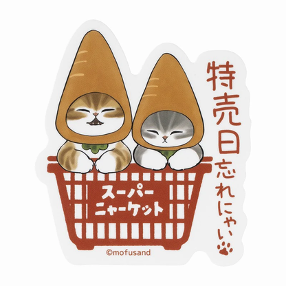 Mofusand｜Vinyl Sticker｜68×60mm approx.