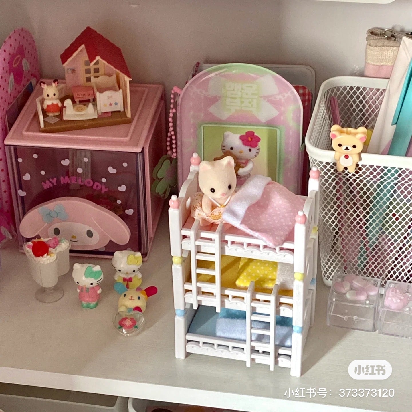 SylvanianFamilies森贝儿家族｜Triple Bunk Beds with Slide可自由拼接三层婴儿床套组/玩具/过家家5741