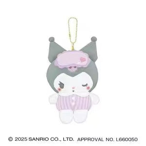 Sanrio｜Crux pajamas Mascot Holder /Plush Keychain｜190x160x70mm approx.