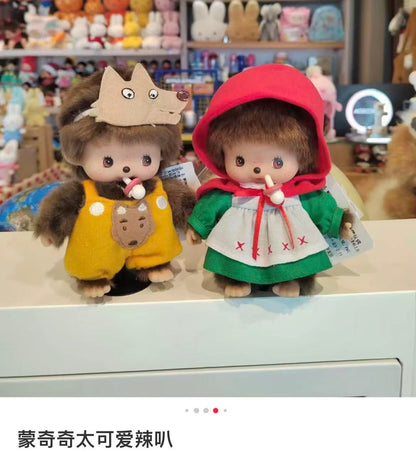 Monchhichi｜Babychhichi Revival Dance Party Little Red Riding Hood &amp;Wolf Plush Dolls/Plush Toy｜H13.5 x W10 x D7cm approx.