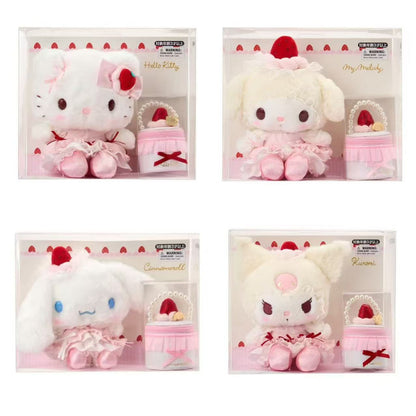 【limit 1】Sanrio｜Strawberry Whipped Cake Plush Toy &amp; Accessory Case Set