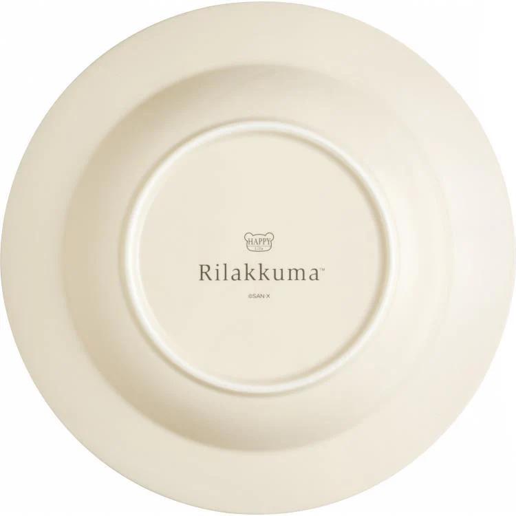Rilakkuma｜Pasta &amp; Curry Plate - Beige 2025 San-X｜ 45 × Ø240 mm
