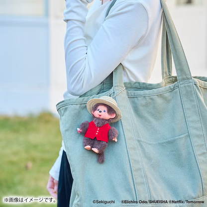 【limit 1】Monchhichi｜NETFLIX ONE PIECE Season 2 Luffy Mascot Holder /Plush Keychain｜H14 x W8.5 x D8.5cm approx.