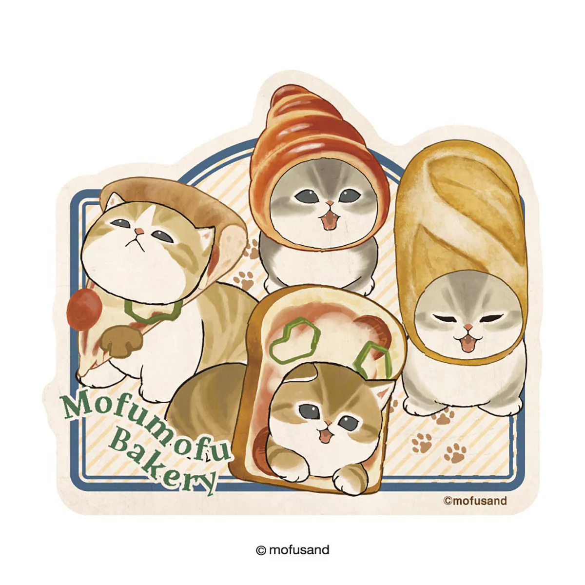 Mofusand｜Mofumofu Bakery Travel Sticker｜H94 x W99.6mm approx.