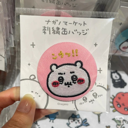 Nagano｜chiikawa Embroidery Can Badge｜50×D5mm approx.