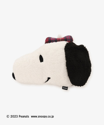 Snoopy｜Afternoon Tea英伦风限定毯子狗狗头抱枕/内芯是一条英伦风毯｜縦27cm/横38.5cm/厚み11.5cm｜毯全長110cm/幅70cm