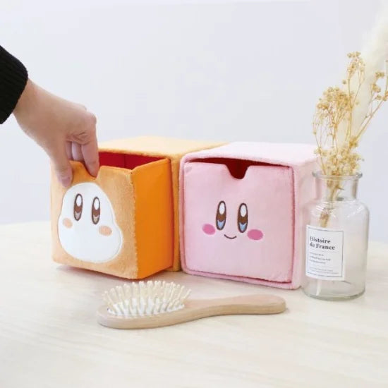 Kirby｜粉 ｜毛茸茸桌面收纳盒/储物盒｜13.5cm×13.5cm×13.5cm