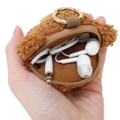 Tim熊｜可爱耳机收纳/零钱包挂件/钥匙扣｜約100mm×110mm