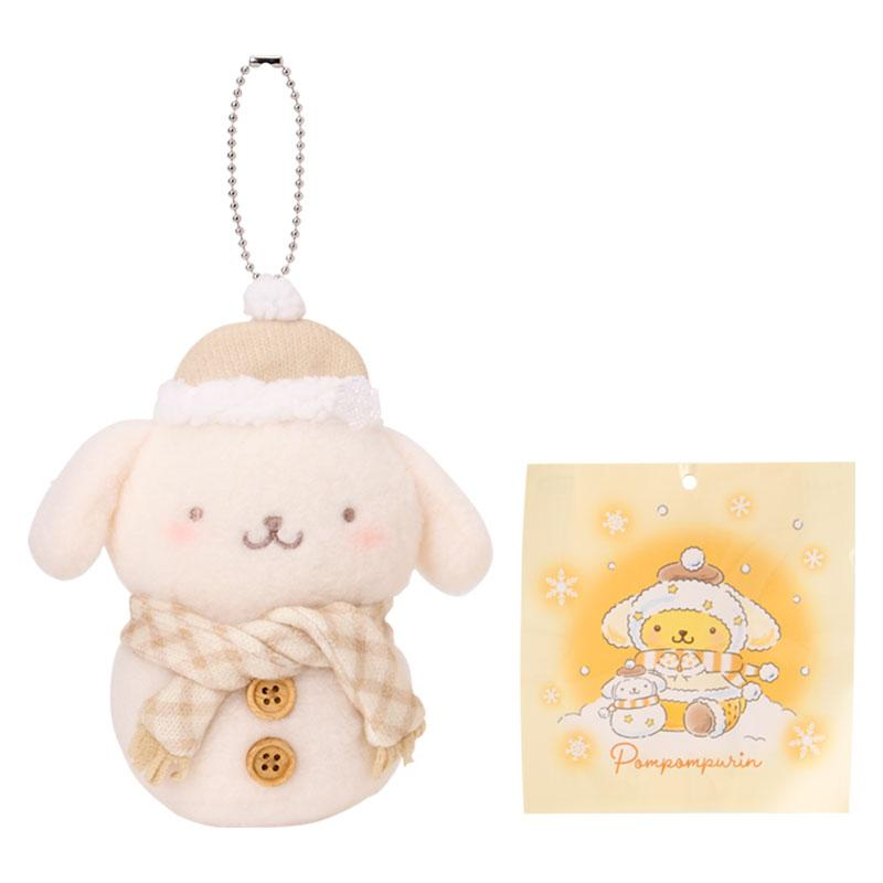 Sanrio｜Snowman Mascot Plush Keychain with Ramune｜11×7×11.5cm approx.
