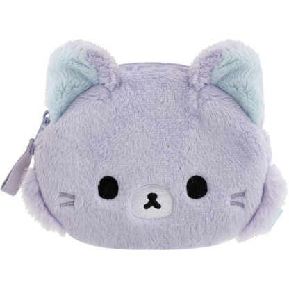 SANX｜Rilakkuma and Awawa Neko Plush Face mini Pouch｜115 x 140 x 20 mm approx.