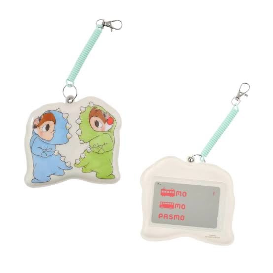 Disney|奇奇蒂蒂小龙换装挂件式可伸缩卡包|縦約11.7×横12.8×厚み0.5(cm)