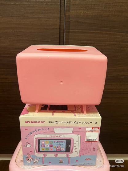 Sanrio｜TV-Shaped Smartphone Stand &amp; Tissue Case｜187×150×135mm approx.
