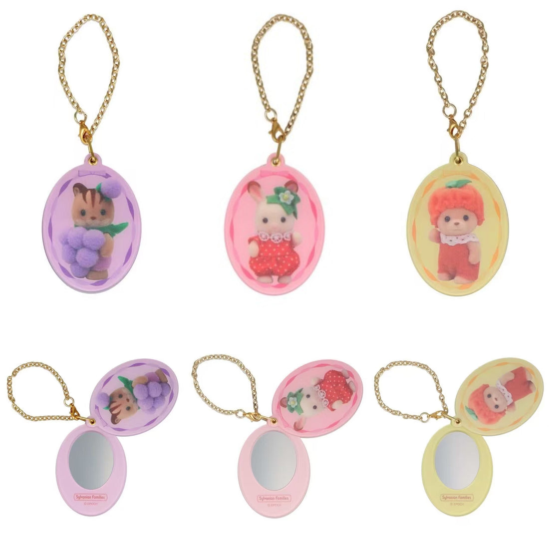 SylvanianFamilies｜Baby Fruit Slide Mirror Keychain