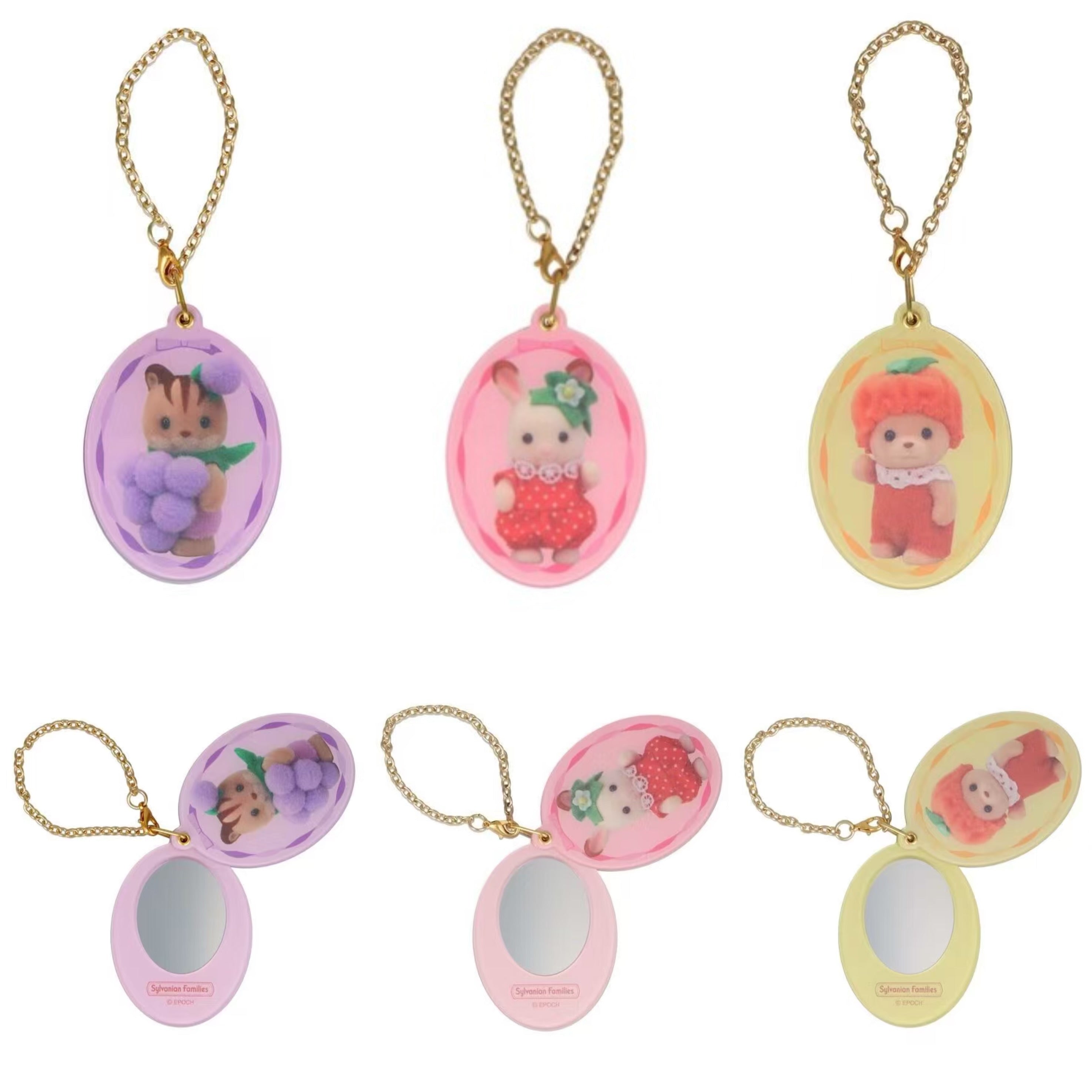 SylvanianFamilies｜Baby Fruit Slide Mirror Keychain