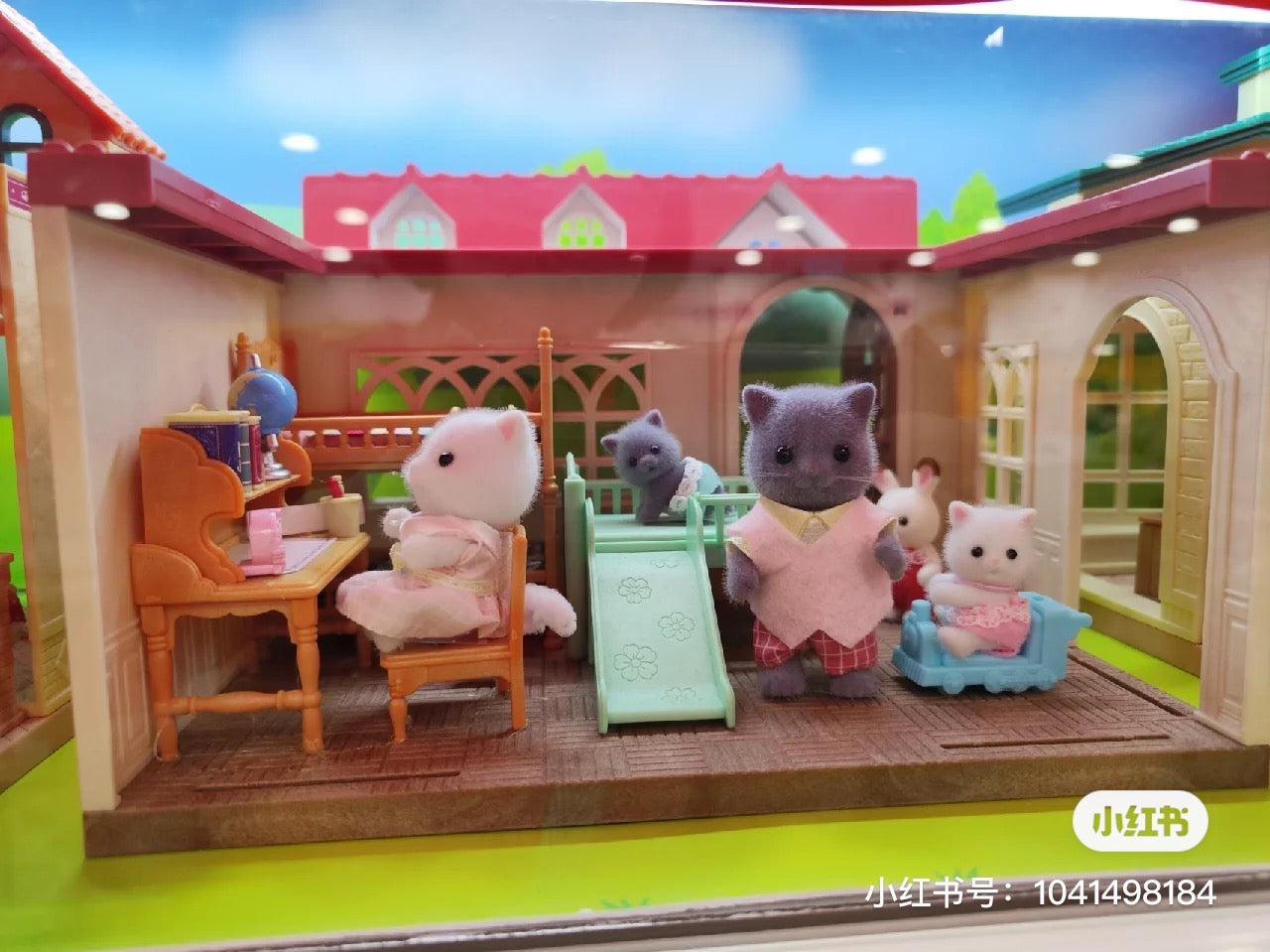 SylvanianFamilies森贝儿家族｜Persian Cat Twins 波斯猫双胞胎宝宝推车套组/玩具/过家家5457