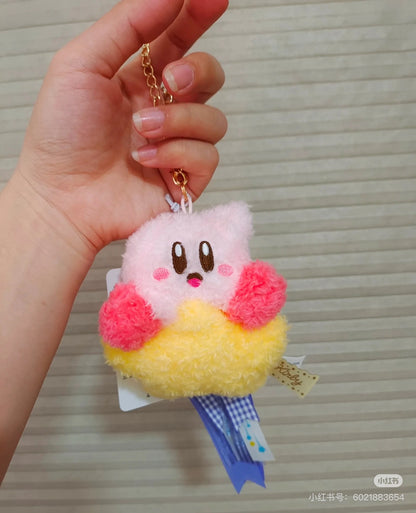 Kirby星之卡比｜跳跃星星坐姿玫瑰卷可爱挂件/包挂｜约W90×H200×D55mm