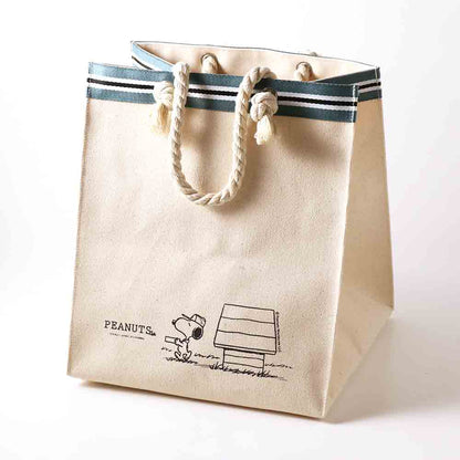 Snoopy｜Hit the Trail限定Beagle Scout 绳结帆布托特包/大容量购物袋｜约W300×H350×D300㎜