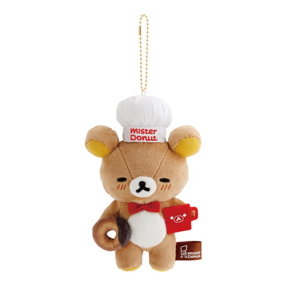 Rilakkuma｜Mister Donut Chef Mascot Holder /Plush Keychain｜125×100×55mm