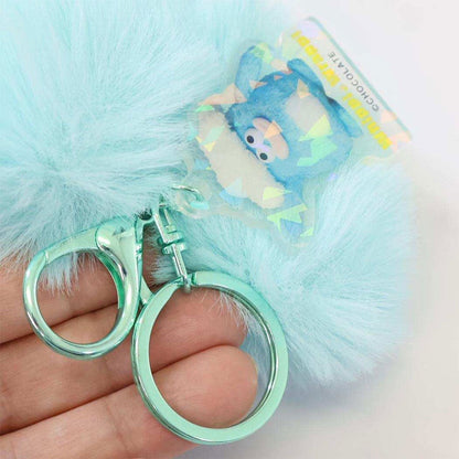 Whippi &amp; Rappi｜Heart-Shaped Fur Mascot Holder /Plush Keychain｜H80 x W100 x D50mm approx.