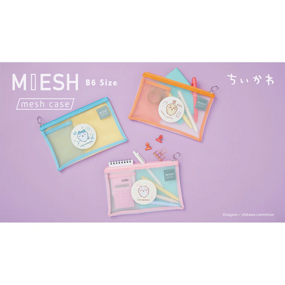 Chiikawa 吉伊卡哇｜MIESHB6正面网纱背面pvc/可爱角色笔袋/收纳袋/内衬还有1个小收纳袋｜约 H150 x W240 x D10mm