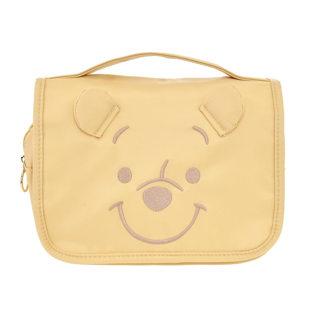 Disney｜噗噗winnie the pooh多功能手拎旅行可悬挂式防水化妆包/洗漱包｜高さ約18.5×幅25×奥行き9.5(cm)