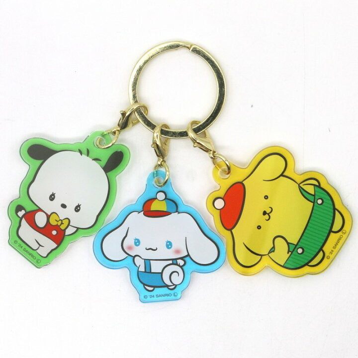 Sanrio｜亚克力角色三连钥匙扣/钥匙圈
