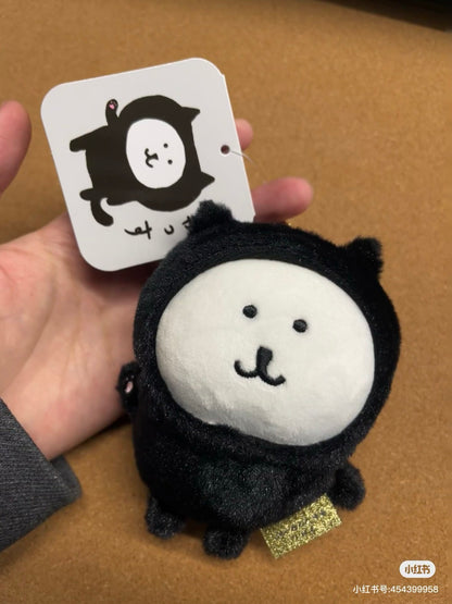 Nagano｜Black Cat Bear Mascot Holder /Plush Keychain｜ 120mm H x 95mm W x 55mm D approx.