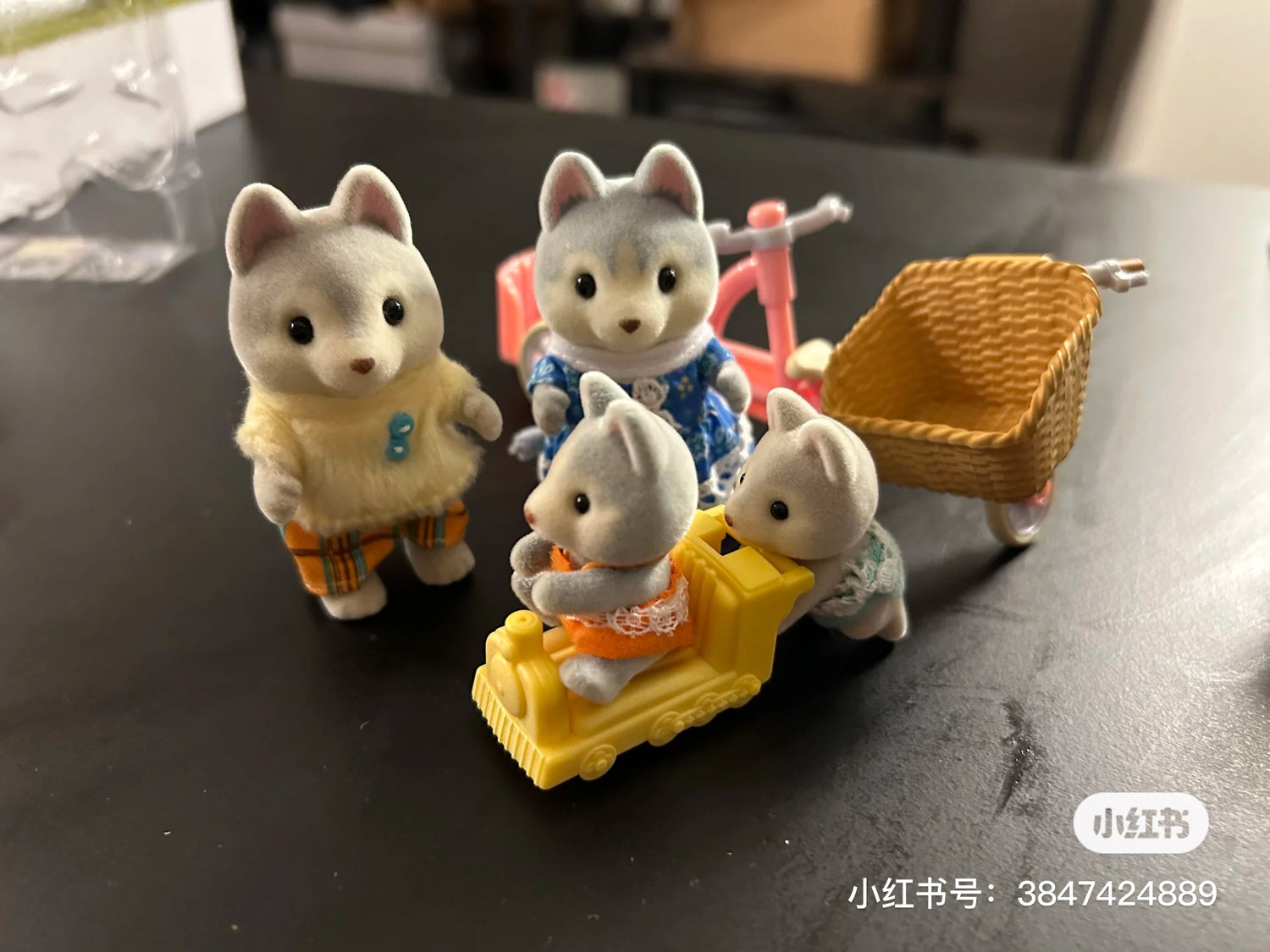 SylvanianFamilies森贝儿家族｜Husky-Linnea哈士奇双胞胎骑车套组/玩具/过家家