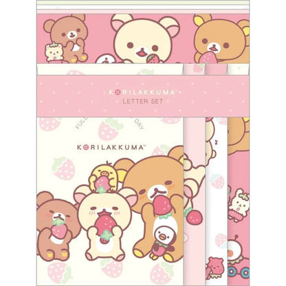 Rilakkuma轻松熊｜草莓日系列信封套组｜约190(h) x 142(w)mm