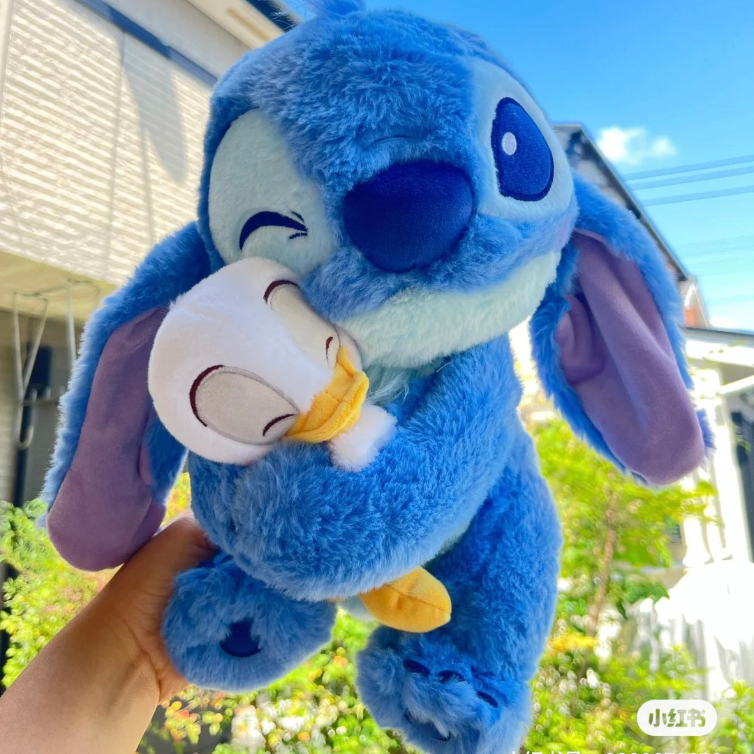 Disney迪士尼｜限定史迪仔生日系列抱鸭鸭公仔/玩偶｜約 高さ31×幅24×奥行き21cm