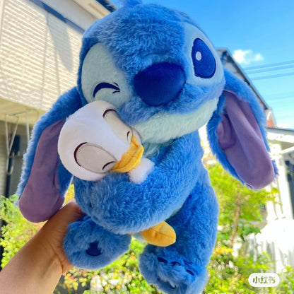 Disney迪士尼｜限定史迪仔生日系列抱鸭鸭公仔/玩偶｜約 高さ31×幅24×奥行き21cm