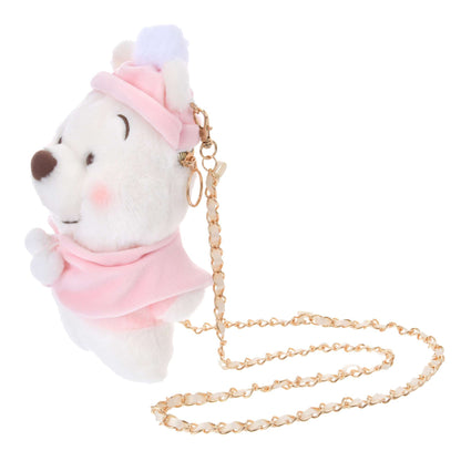 Disney迪士尼｜Winnie the Pooh Pochette Bag Fruit Latte Color White Pooh东迪冬日限定水果拿铁色睡衣睡帽斗篷系列噗噗维尼毛茸茸斜挎包/零钱包/收纳包｜约H24×W14×D9.5cm