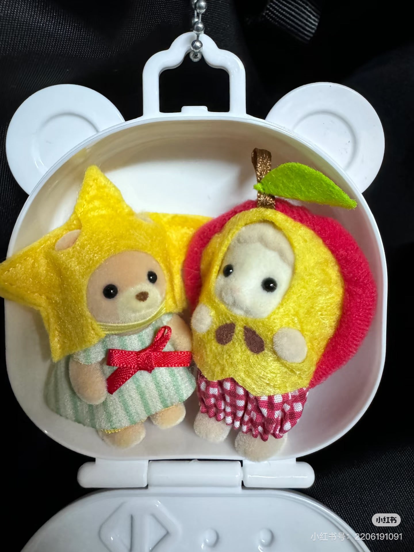 【limit 1】SylvanianFamilies｜Calico Critters Baby Sheep Apple Keychain