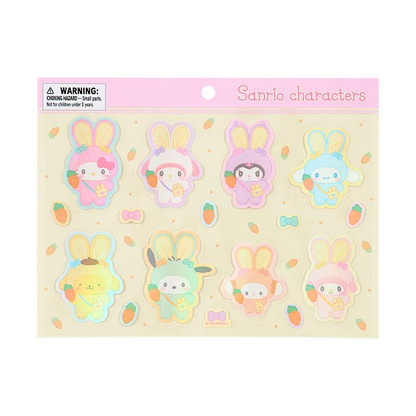 Sanrio｜Puffy Ear Rabbit Club Characters Sheet Sticker｜11×0.5×11.5cm approx.