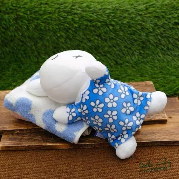 Miffy｜Blue Dress collection-Sleeping Friend Plush Dolls/Plush Toy｜W190 x H120 x D150mm approx.
