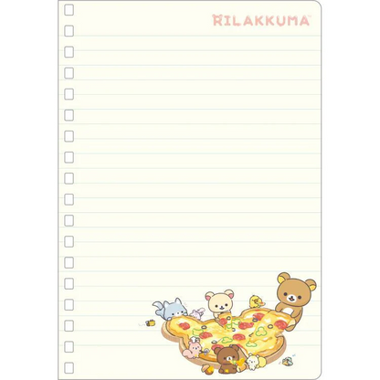 Rilakkuma轻松熊｜经典披萨吃货系列线圈记事本｜約H180 x W125mm