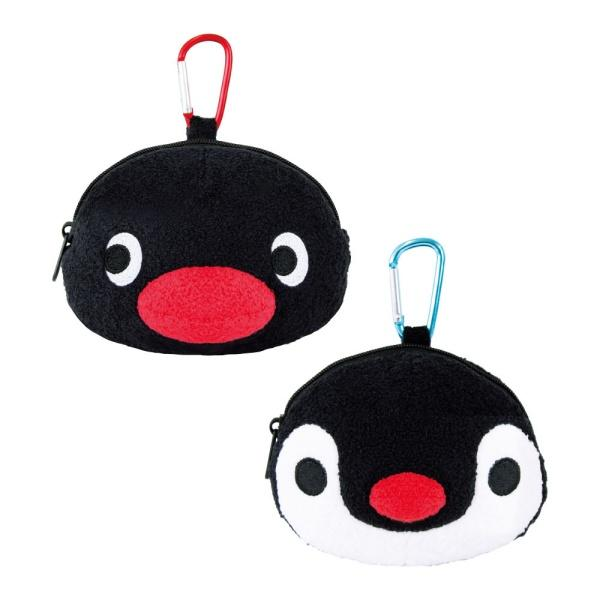 Pingu｜face Carabiner Plush Pouch Keychain｜H90 x W120 x D65 mm approx.