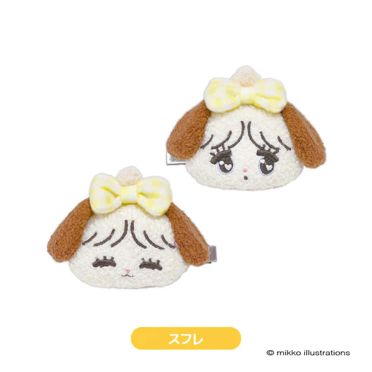 mikko illustrations｜Plush Toy Heaclip｜ H62 x W80 x D34mm approx