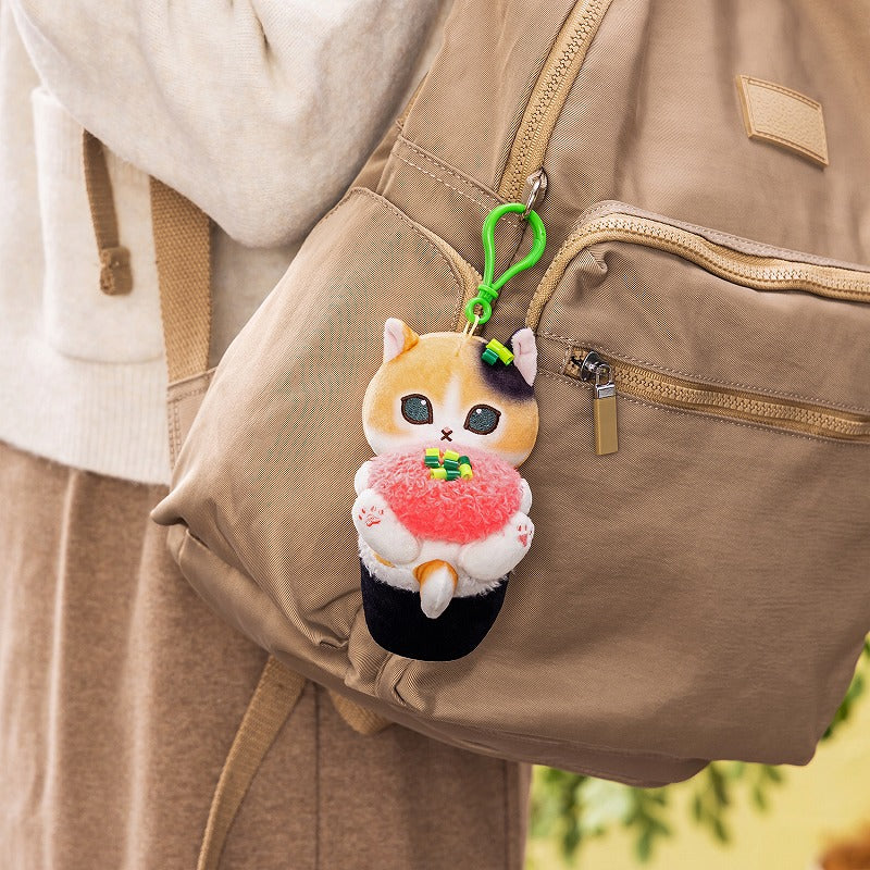 Mofusand｜ Sushi-like Cat Nyan Mascot Holder /Plush Keychain ｜H120 x W70 x D130mm approx.