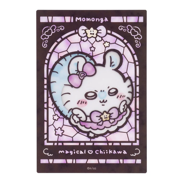Chiikawa 吉伊卡哇｜Magical Chikawa Stained Glass Style Clear Card魔法少女系列彩色玻璃窗亚克力可爱角色透光卡片｜约H148×W100mm