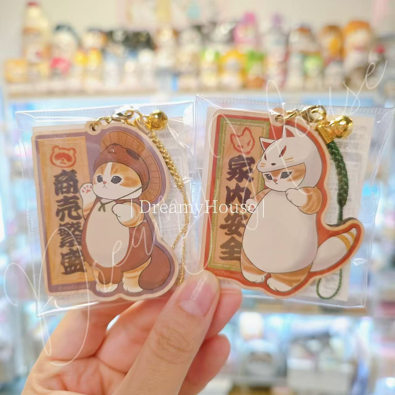 Mofusand｜Wooden Keychain with Bell｜H71 x W57mm approx.