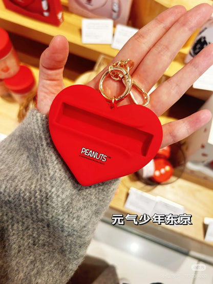 Snoopy史努比｜Cosme Kitchen Products PEANUTS硅胶钥匙扣挂件+润唇膏套组｜约152.0 x 35.0 x 113.5 mm