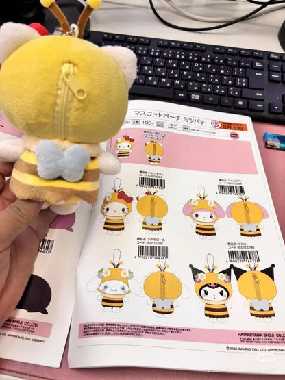 Sanrio｜Bumblebee Mascot Pouch Keychain｜5.0 x 10.0 x 14.0cm approx.
