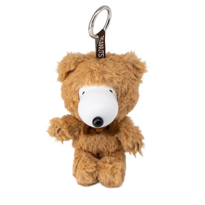 Snoopy｜Peanuts Fluffy Hooded Bear Fine Face Mini Mascot Holder /Plush Keychain｜8×11×8cm approx.
