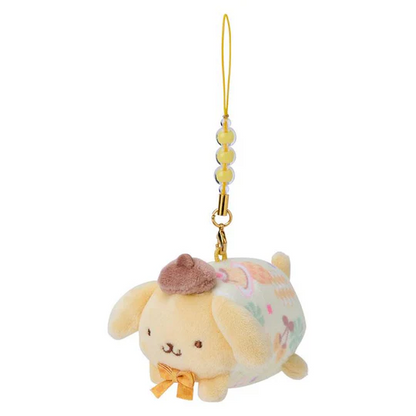 Sanrio三丽鸥｜Mascot Strap Nagomi日式粉彩碎花毛绒圆滚滚玩偶挂件/包挂｜约5.5×7.5×5.5cm
