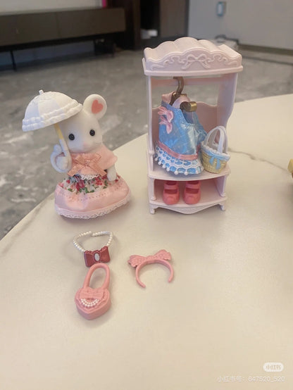 SylvanianFamilies｜Fashion Play Set Sugar Sweet Collection-Marshmallow Mouse-5540