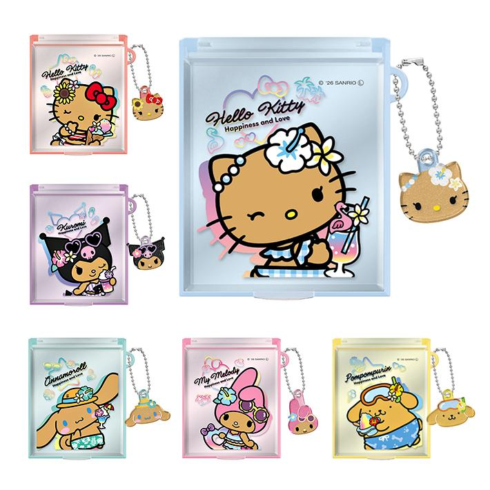 Sanrio｜Tan Sunburned Swimsuit Summer Mirror with Charm｜83×57×6mm approx.