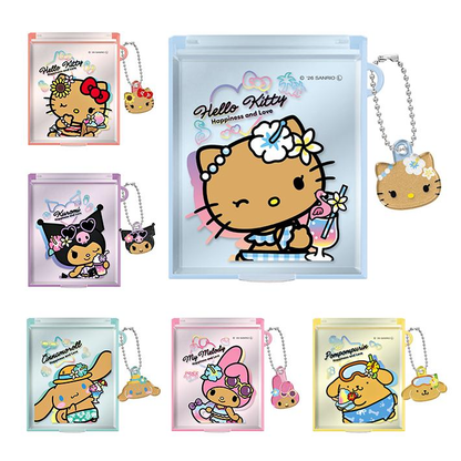 Sanrio｜Tan Sunburned Swimsuit Summer Mirror with Charm｜83×57×6mm approx.