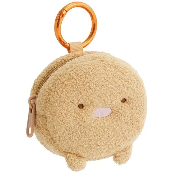 Sumikko gurashi｜Fluffy Face Mascot Mini Pouch with Carabiner｜60×70×30mm approx.